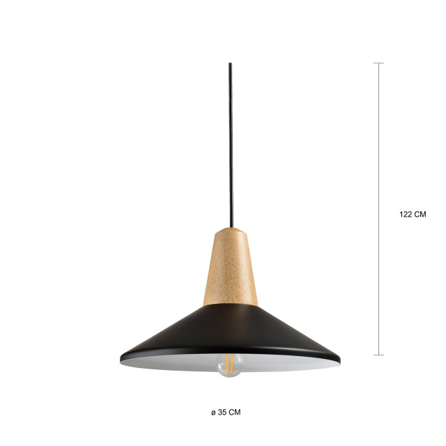 QUVIO Hanglamp rond quv5068l-black 1395224 large