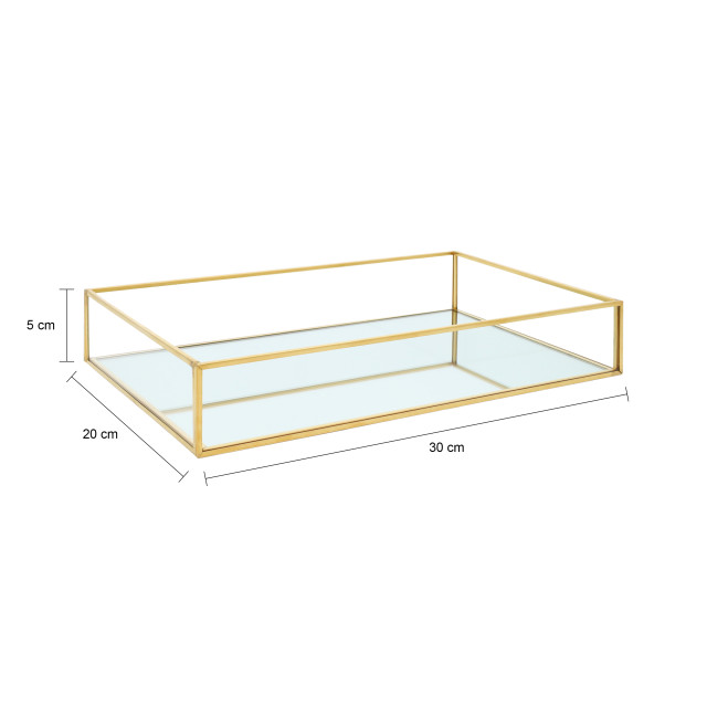 QUVIO Spiegel dienblad 30 x 20 cm glas - 2312594 large