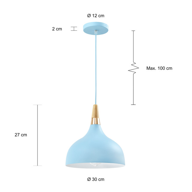 QUVIO Hanglamp rond quv5136l-blue 1551098 large