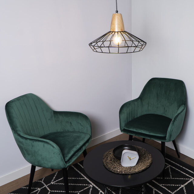QUVIO Tafelklok beton asymmetrisch met wijzers grijs 1395022 large