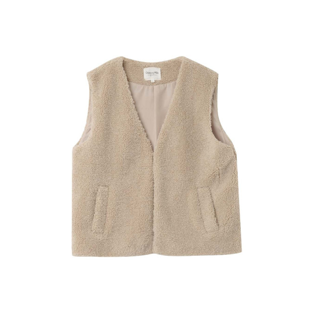 Grace & Mila Teddy gilet niu Beige teddy gilet Niu  large