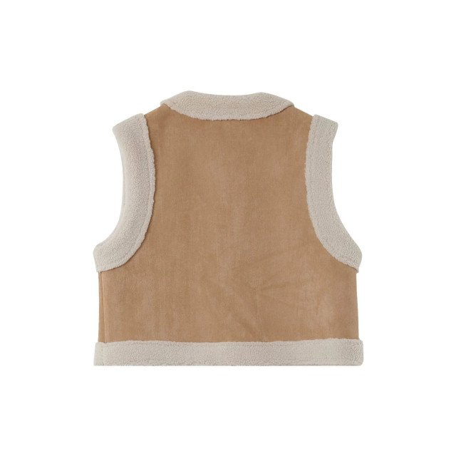 Grace & Mila Suede imitatieschaap gilet noe Beige suede imitatieschaap gilet Noe  large