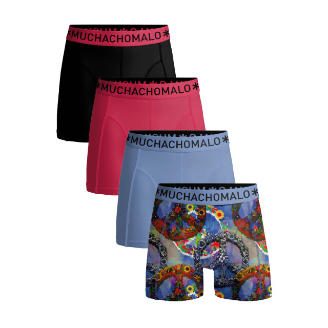 Muchachomalo Heren 4-pack boxershorts print/effen U-OUTLT1010-128 large