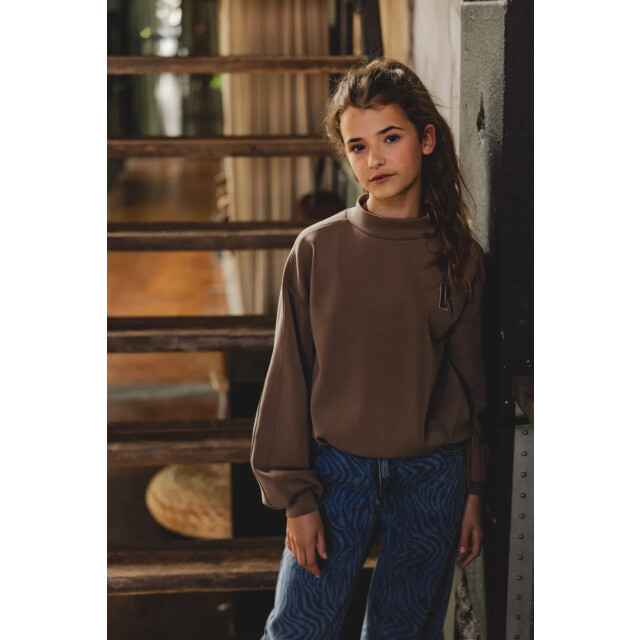 Looxs Revolution Super soft viscose sweater taupe voor meisjes in de kleur 2431-5307-054 large
