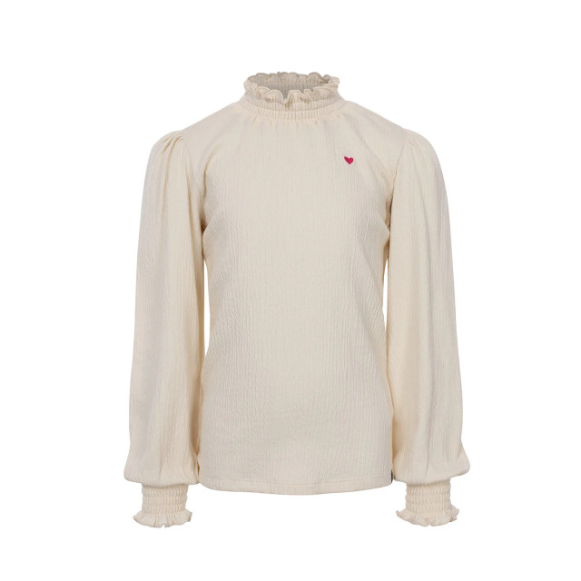 Looxs Revolution Meisjes t-shirt ls crinkel creme 2431-7413-060 large