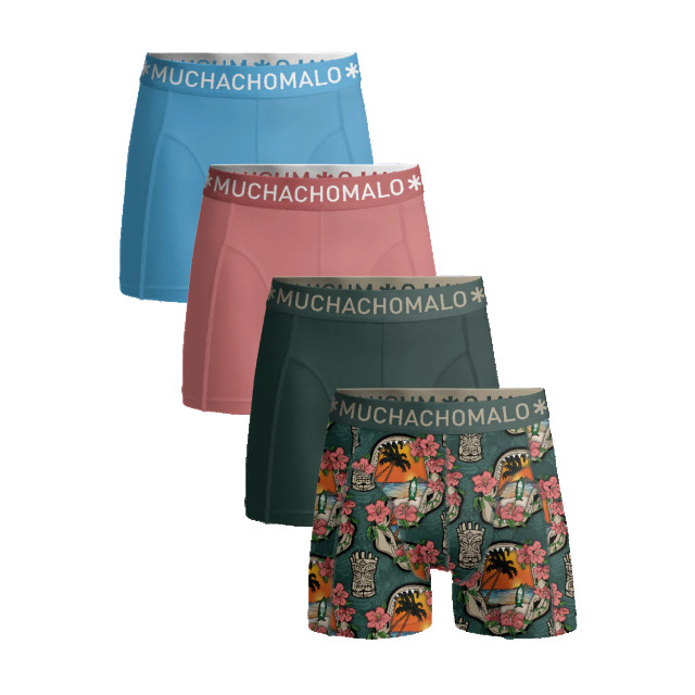 Muchachomalo Heren 4-pack boxershorts print/effen U-OUTLT1010-129 large