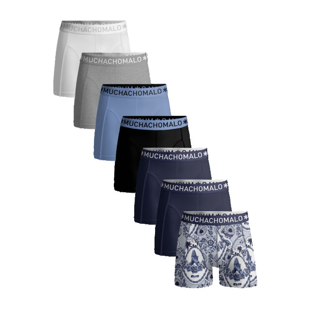 Muchachomalo Heren 7-pack boxershorts print/effen U-OUTLT1010-133 large