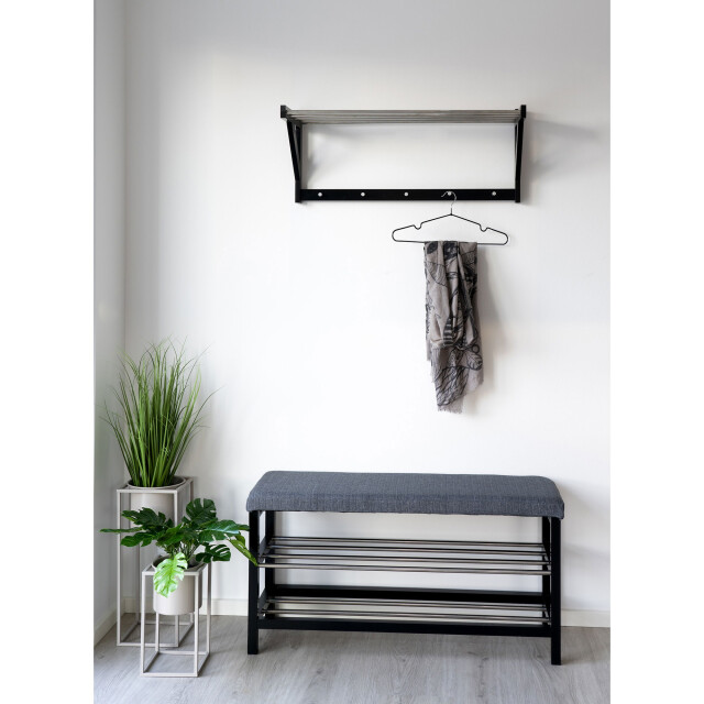 QUVIO Bloempot binnen/plantenstandaard – set van 2 – metaal - 2927089 large