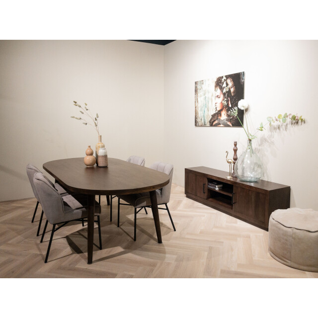 Livingfurn tv meubel jaxx brown 180cm mangohout 2658031 large