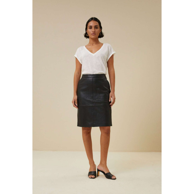 By-Bar Amsterdam Basic leather skirt black 103000-860 large