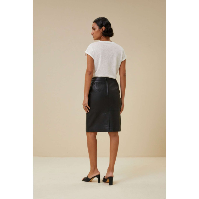 By-Bar Amsterdam Basic leather skirt black 103000-860 large