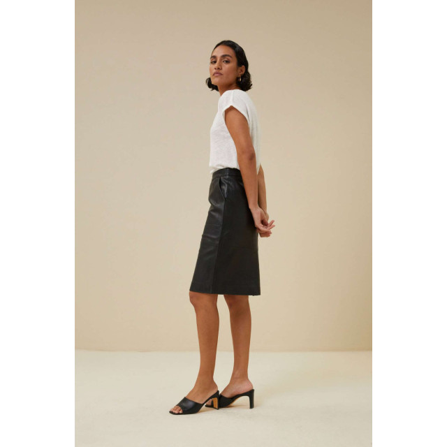 By-Bar Amsterdam Basic leather skirt black 103000-860 large