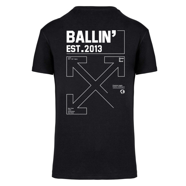 Ballin Est. 2013 Backprint cross shirt SHBPCROSS-BLK-L large