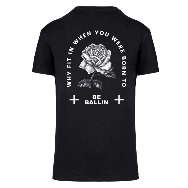 Ballin Est. 2013 Backprint rose shirt SHBPROSE-BLK-3XL large