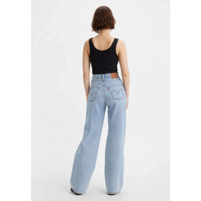 Levi's Ribcage wide leg far and wide lt blue denim A6081-0002 large