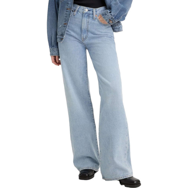 Levi's Ribcage wide leg far and wide lt blue denim A6081-0002 large