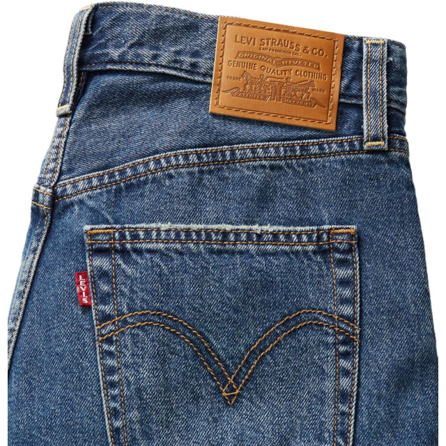 Levi's Ribcage wide leg polar permiter mid blue denim A6081-0012 large