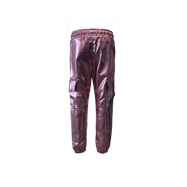 Dutch Dream Denim Meisjes cargo broek mimi metallic FW24-05-Metallic roze large