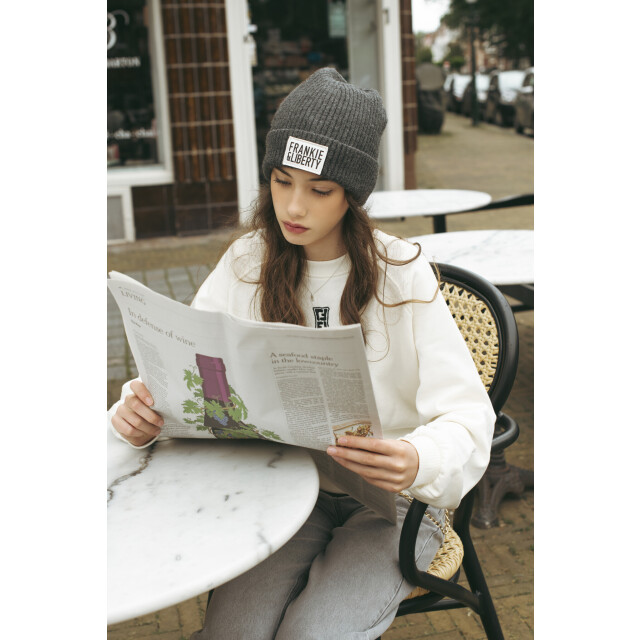 Frankie & Liberty Meisjes beanie pepper 04.4 dark warm grey FL24732 - 04.4 Dark Warm Grey large