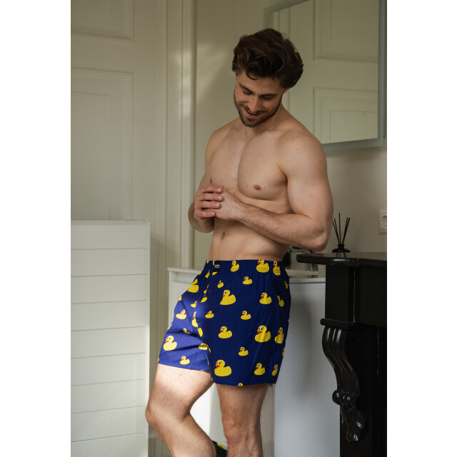 Happy Shorts X heren wijde boxershort met binnenbroek kikker/eend/bij print 3-pack HS-X-Multi-3er-D16 large