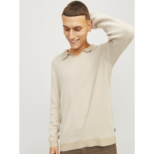 Jack & Jones Jprblabani knit split neck ls zand 5219.04.0021 large