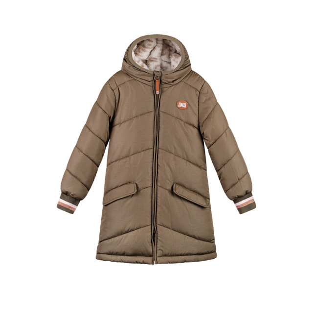 Moodstreet Meisjes winterjas parka jara khaki M407-5230-470 large