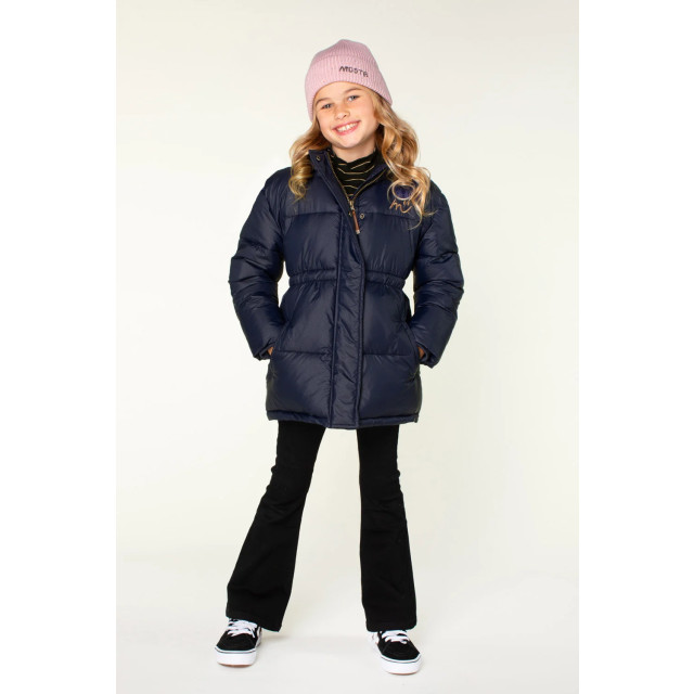 Moodstreet Meisjes winterjas lang luna navy M407-5232-170 large