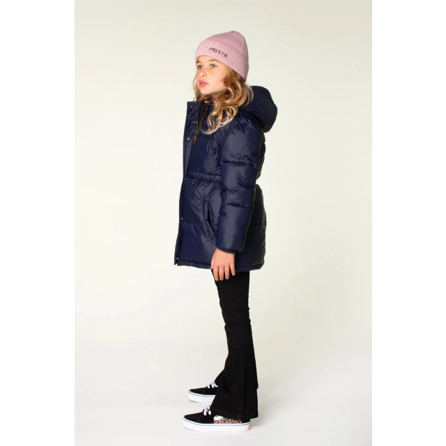 Moodstreet Meisjes winterjas lang luna navy M407-5232-170 large