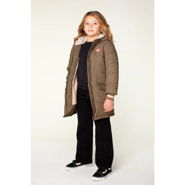 Moodstreet Meisjes winterjas parka jara khaki M407-5230-470 large