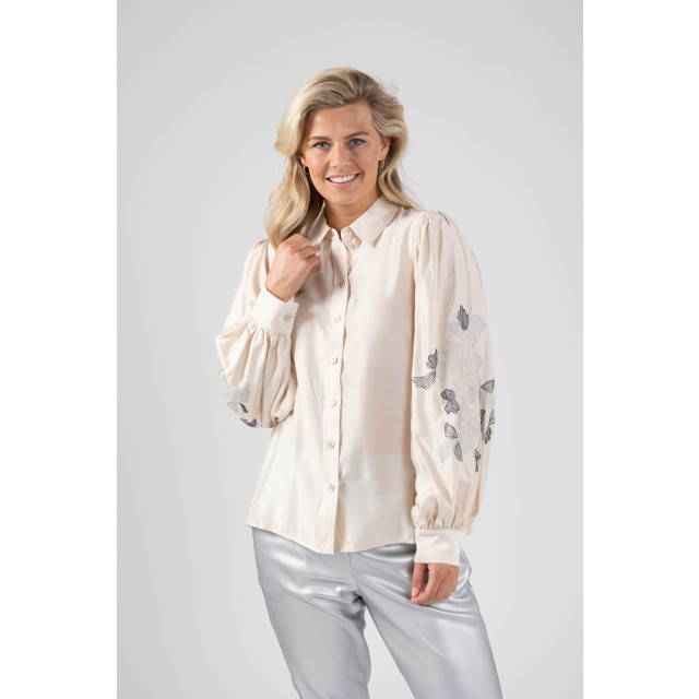 Nukus Fw240410 183 milanova blouse offwhite/blue FW240410 183 large