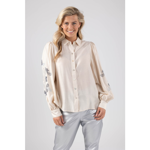 Nukus Fw240410 183 milanova blouse offwhite/blue FW240410 183 large