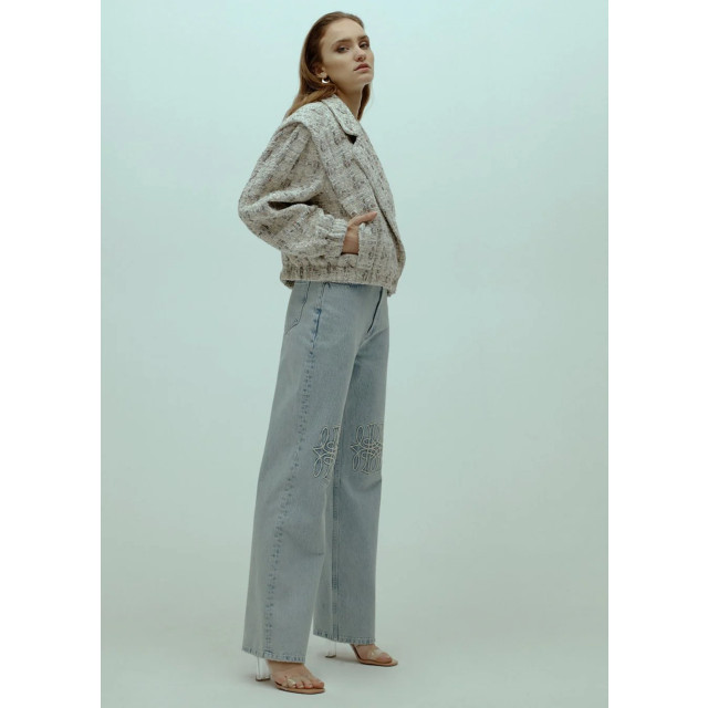 Homage to Denim Licht straight leg jeans embroidery details  large