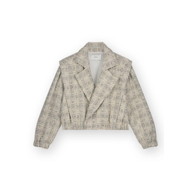 Homage to Denim Ecru tailored tweed jasje Ecru mix tailored tweed jasje  large