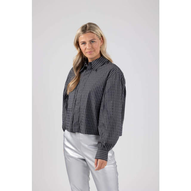 Nukus Sorrento blouse studs dark grey/ offwhite 8720922857704 large