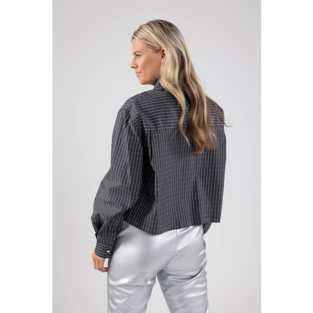 Nukus Sorrento blouse studs dark grey/ offwhite 8720922857704 large