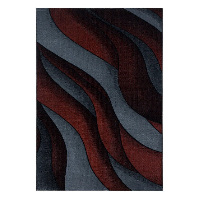 Muratap Flow design laagpolig vloerkleed / grijs / zwart- 140x200 cm 1220736 large