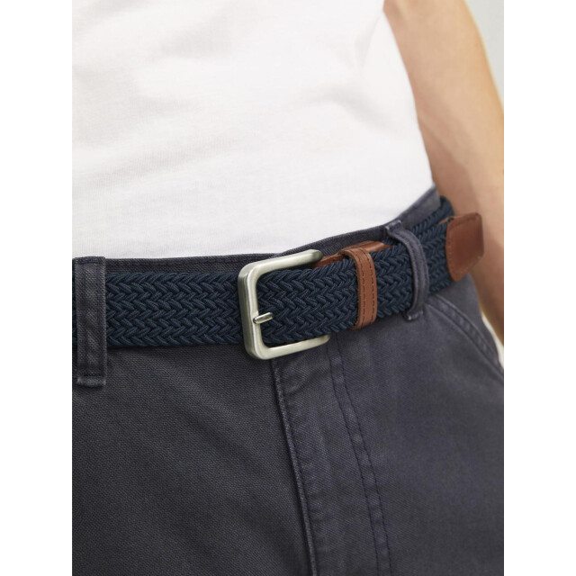 Jack & Jones Heren riem jacspring gevlochten donker 12118114-Donkerblauw large