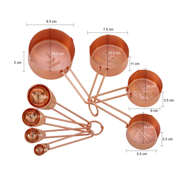 Krumble Maatcups en lepels set van 8 rvs - 2765625 large