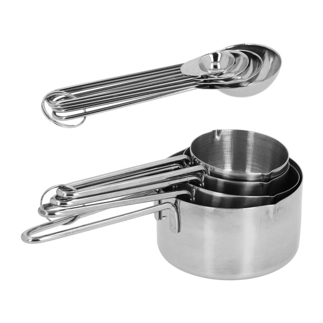Krumble Maatcups en lepels set van 8 rvs - 2269299 large