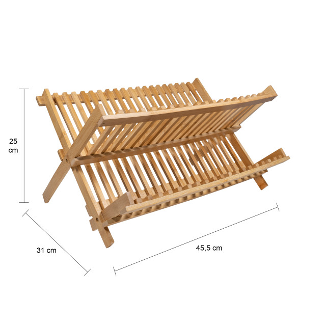 QUVIO Afdruiprek opklapbaar bamboe 1473749 large