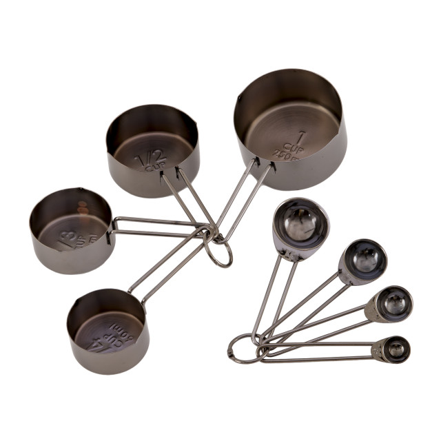 Krumble Maatcups en lepels set van 8 rvs - 2765623 large