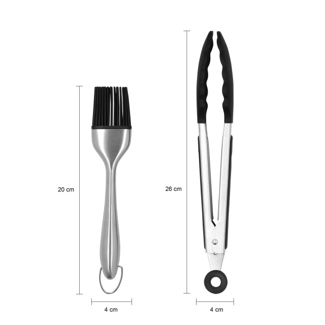 Krumble Keukentang en bakwast 2 delige set rvs en silicoon 2269260 large