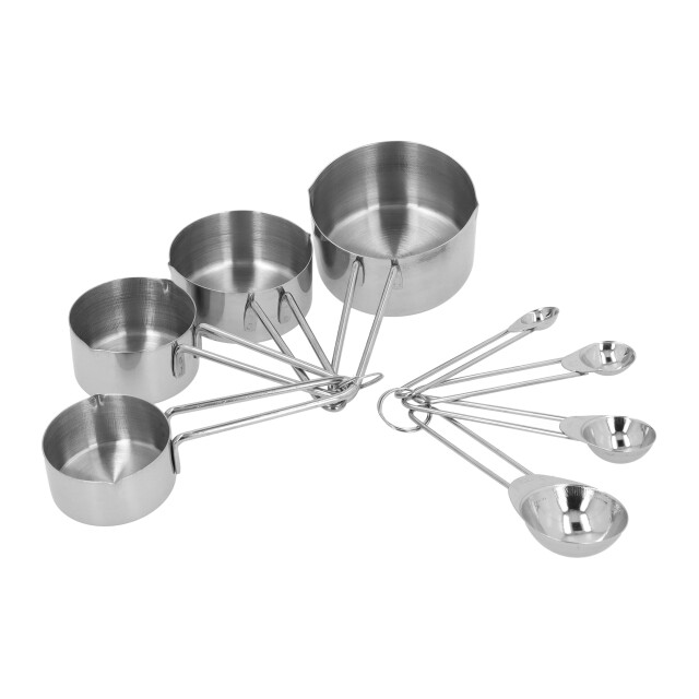 Krumble Maatcups en lepels set van 8 rvs - 2269299 large