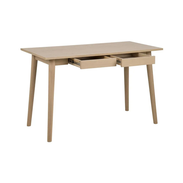 Lisomme Dex houten bureau naturel met twee lades 120 x 60 cm 2027147 large