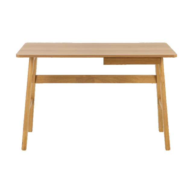 Lisomme Lisanna houten bureau naturel met lade 120 x 60 cm 2942652 large