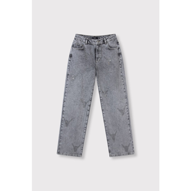 Alix The Label Ladies woven stras bull pants grey denim 4103.86.0011 large