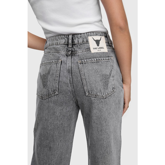 Alix The Label Ladies woven stras bull pants grey denim 4103.86.0011 large