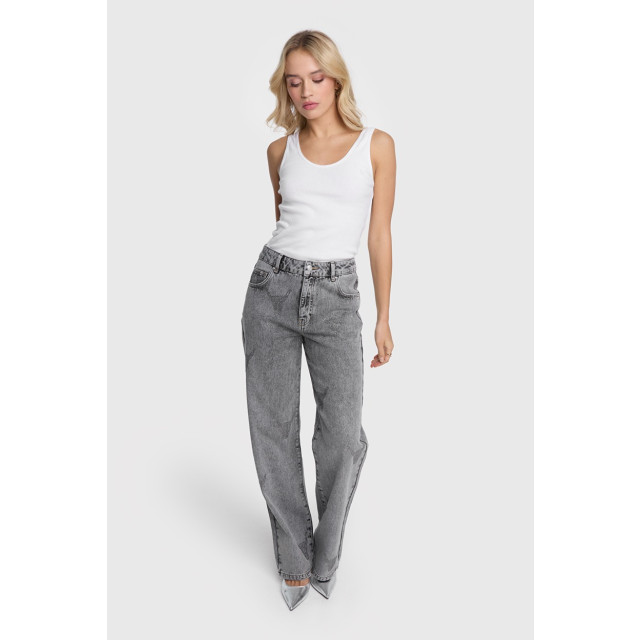 Alix The Label Ladies woven stras bull pants grey denim 4103.86.0011 large