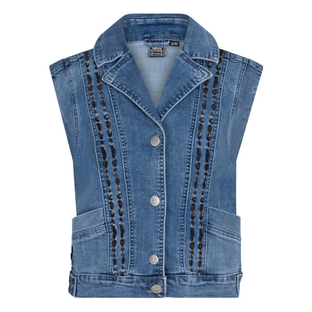 Indian Blue Meiden denim gilet borduursel 153166913 large