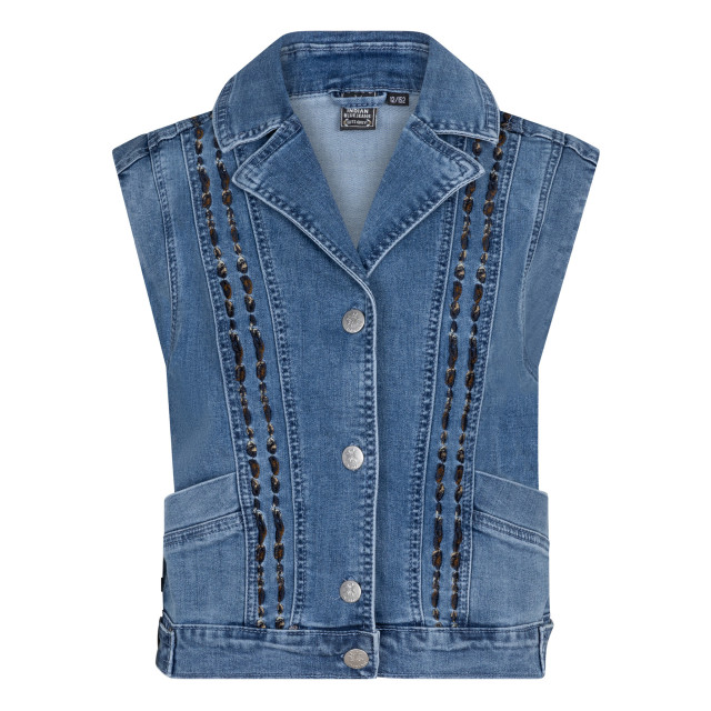 Indian Blue Meiden denim gilet borduursel 153166913 large